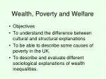 Wealth, Poverty and Welfare - slide 1