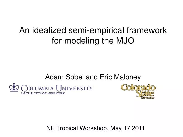 an idealized semi empirical framework for modeling the mjo