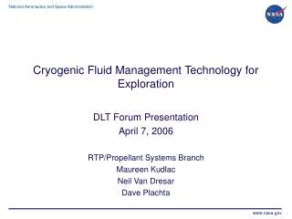 Cryogenic Fluid Management Technology for Exploration