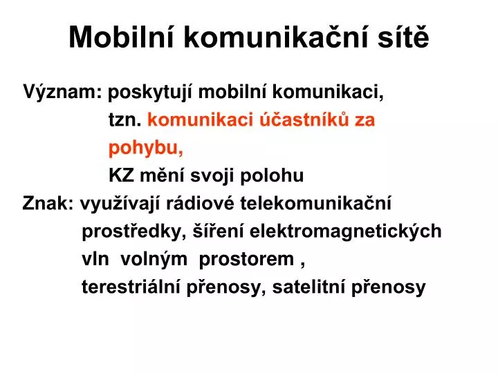 mobiln komunika n s t