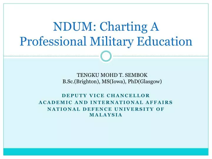 ndum charting a professional military education