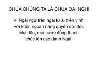 ch a ch ng ta l ch a oai nghi