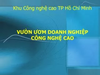 khu c ng ngh cao tp h ch minh v n m doanh nghi p c ng ngh cao