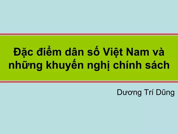 c i m d n s vi t nam v nh ng khuy n ngh ch nh s ch