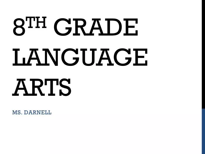 8 th grade language arts
