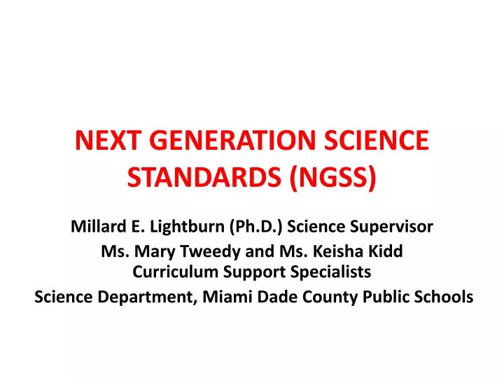 next generation science standards ngss