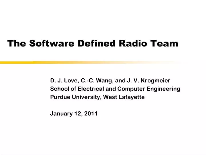 t he software defined radio team