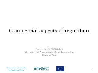 Commercial aspects of regulation