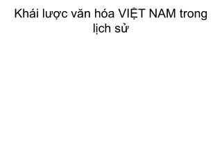 kh i l c v n h a vi t nam trong l ch s