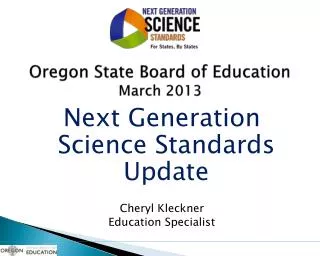Oregon State Board of Education March 2013