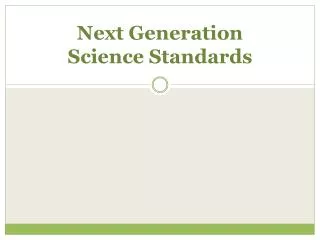 Next Generation Science Standards