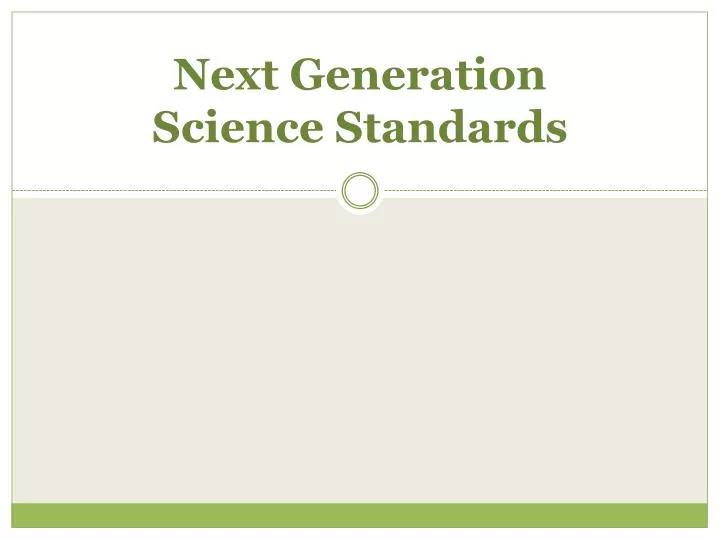 next generation science standards