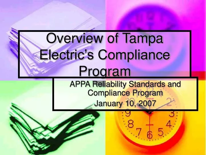 overview of tampa electric s compliance program