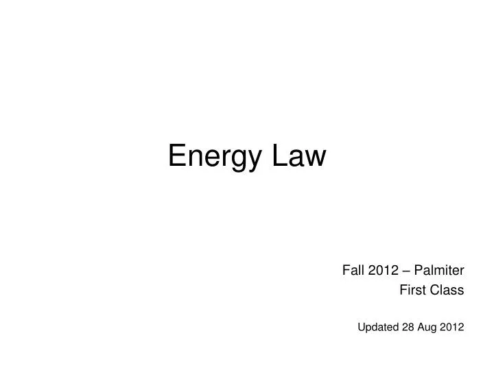 energy law