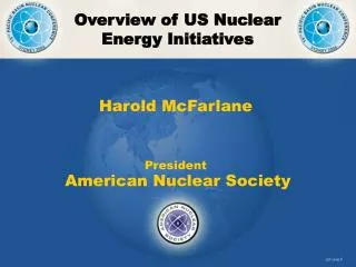 Overview of US Nuclear Energy Initiatives
