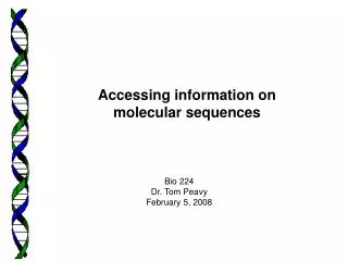 Accessing information on molecular sequences