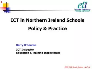 ICT in Northern Ireland Schools Policy &amp; Practice
