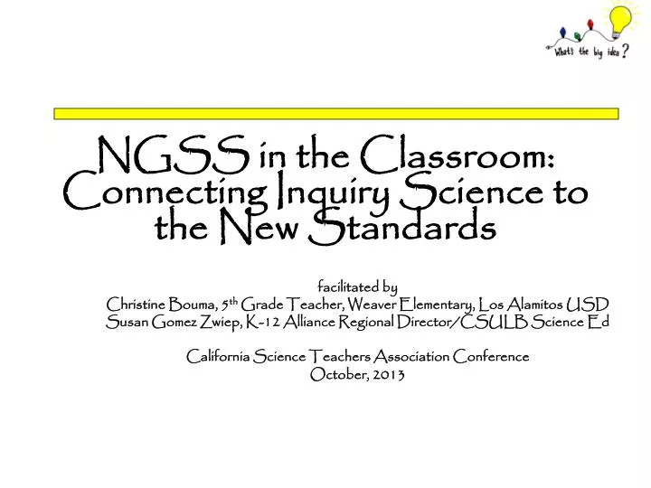 ngss in the classroom connecting inquiry science to the new standards