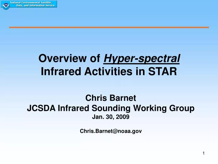 overview of hyper spectral infrared activities in star