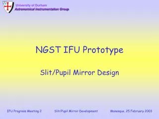 NGST IFU Prototype