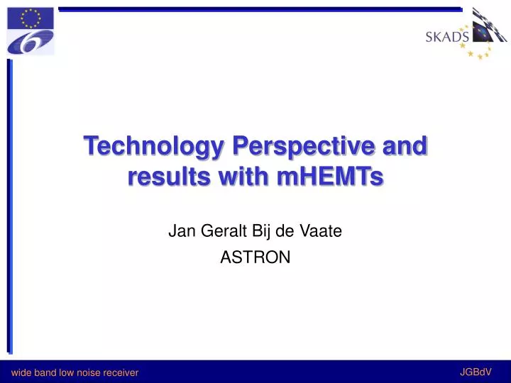 technology perspective and results with mhemts