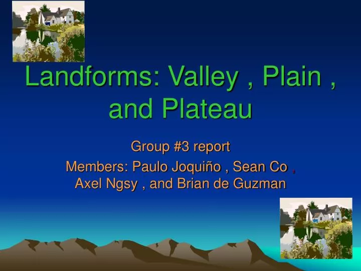 landforms valley plain and plateau