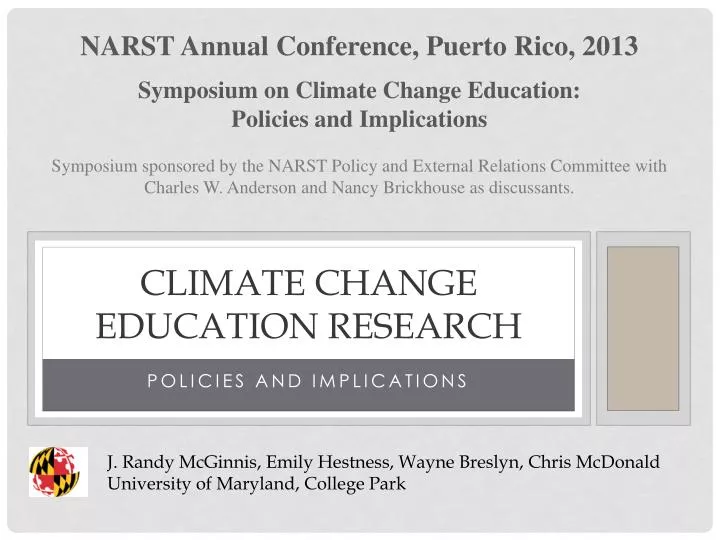 climate change education research