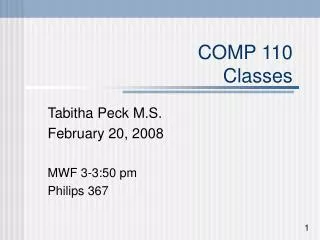 COMP 110 Classes
