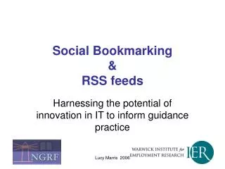 Social Bookmarking &amp; RSS feeds