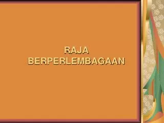 raja berperlembagaan