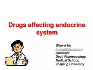 Drugs affecting endocrine system