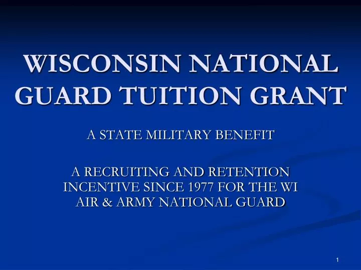 wisconsin national guard tuition grant