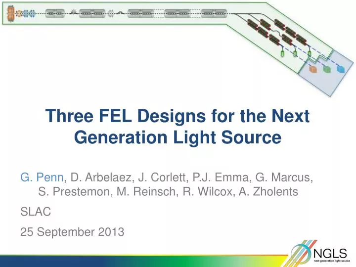 three fel designs for the next generation light source