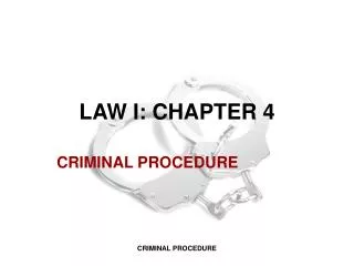 LAW I: CHAPTER 4