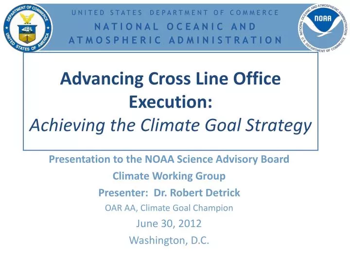 advancing cross line office execution achieving the climate goal strategy
