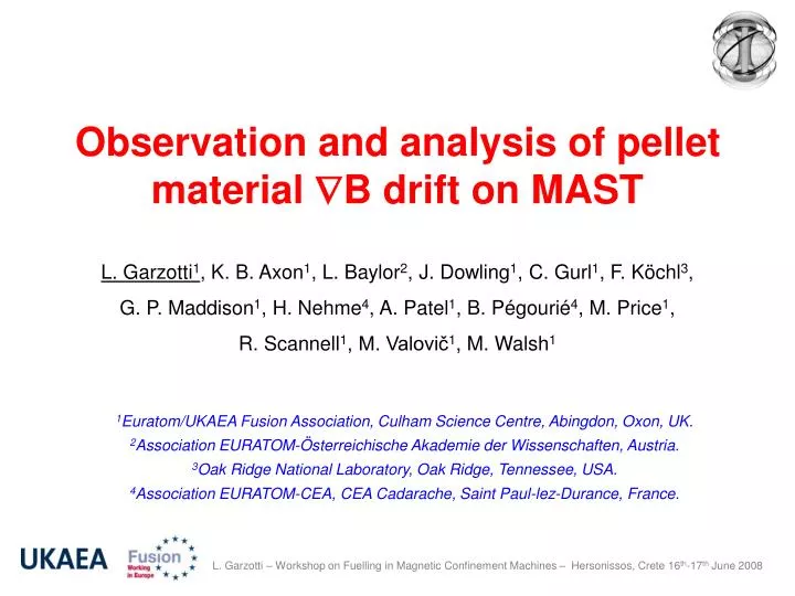 observation and analysis of pellet material b drift on mast