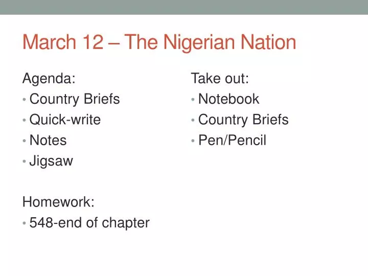 march 12 the nigerian nation