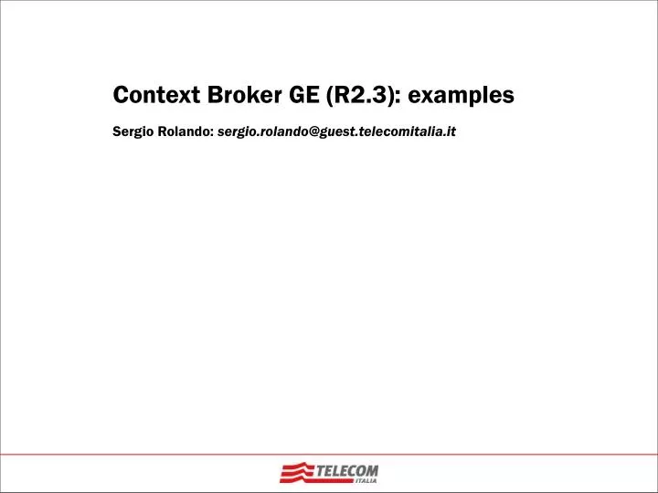 context broker ge r2 3 examples