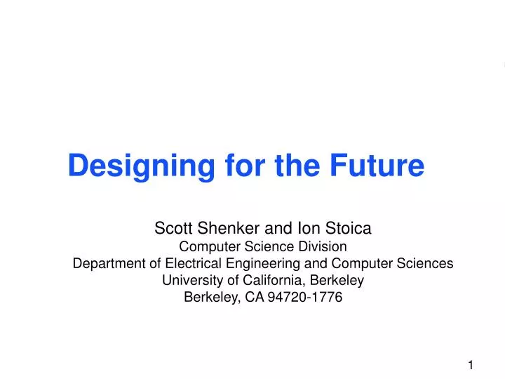 designing for the future
