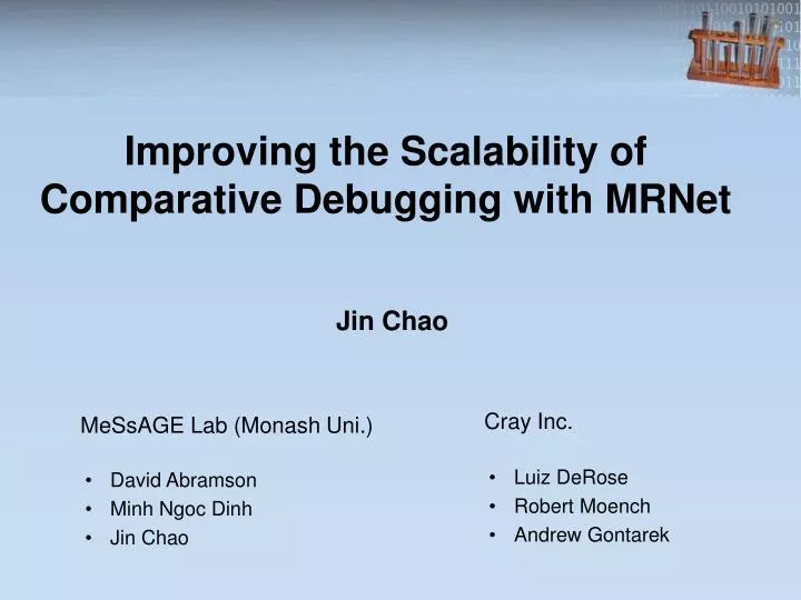 improving the scalability of comparative debugging with mrnet