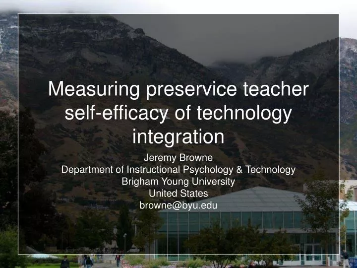 measuring preservice teacher self efficacy of technology integration
