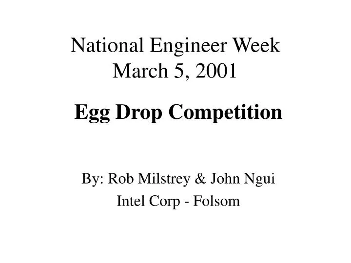 national engineer week march 5 2001