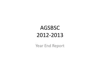 AGSBSC 2012-2013