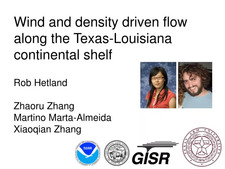 wind and density driven flow along the texas louisiana continental shelf