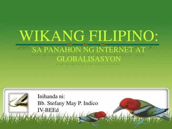 wikang filipino sa panahon ng internet at globalisasyon