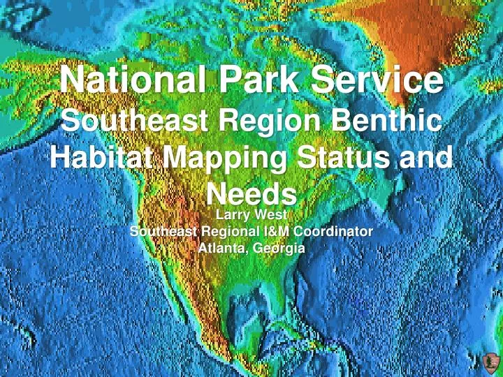 national park service southeast region benthic habitat mapping status and needs
