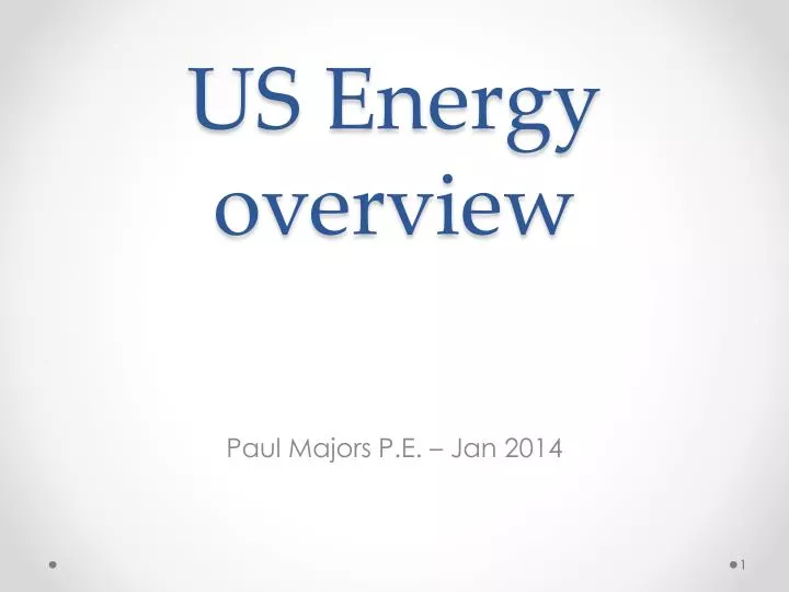 us energy overview