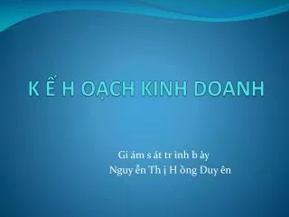k h o ch kinh doanh