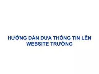 h ng d n a th ng tin l n website tr ng