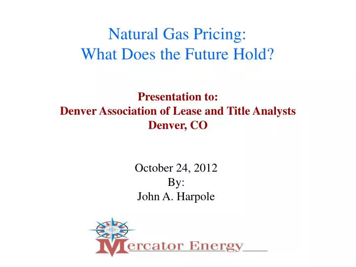 natural gas pricing what does the future hold